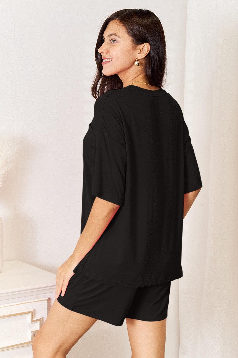 Conjunto Basic Bae Top Meia Manga e Short em Rayon Macio - Tamanho Grande - Lara Moda