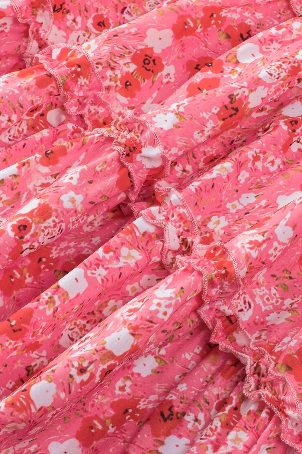 Floral Print Ruffle Tiered Mini Dress - Lara Moda