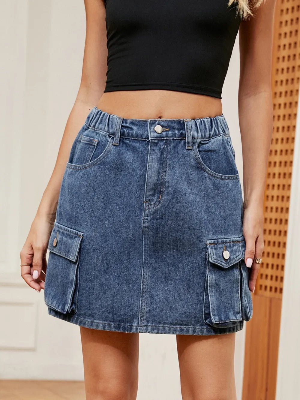 High Waist Denim Skirt - Lara-moda store