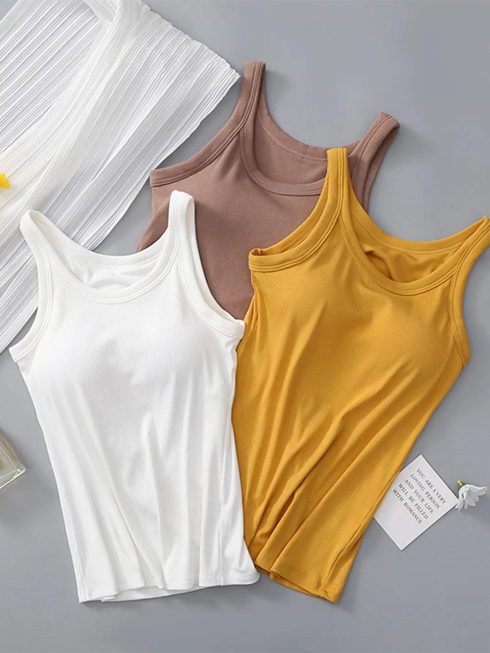 Regata Gola Redonda com Sutiã Embutido - Lara Moda