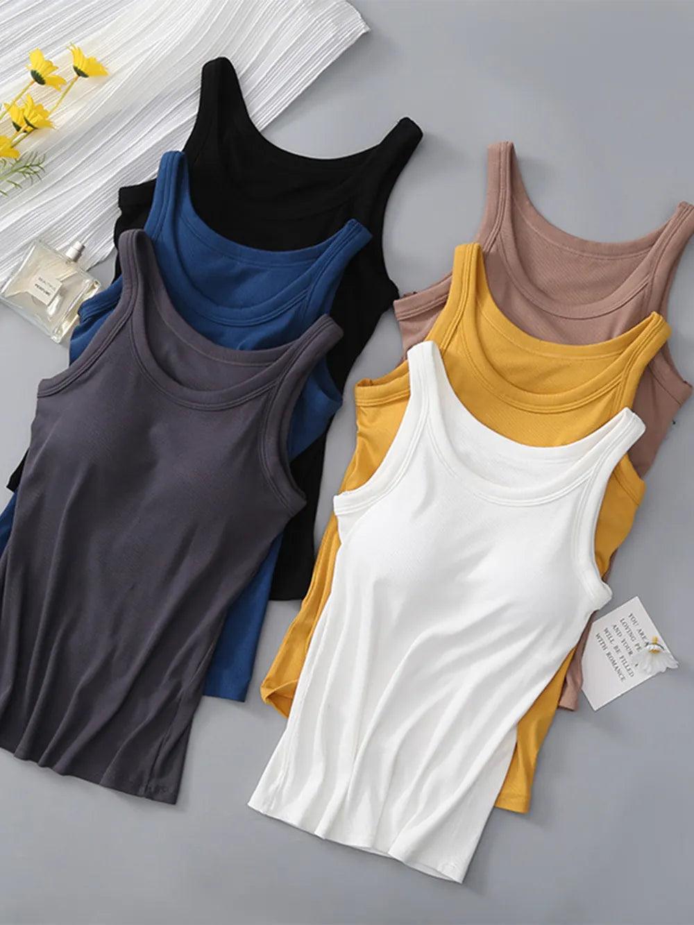 Regata Gola Redonda com Sutiã Embutido - Lara Moda