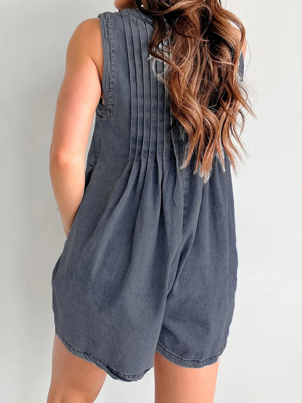 Tied Romper with Pockets - Lara-moda store