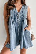 Tied Romper with Pockets - Lara-moda store