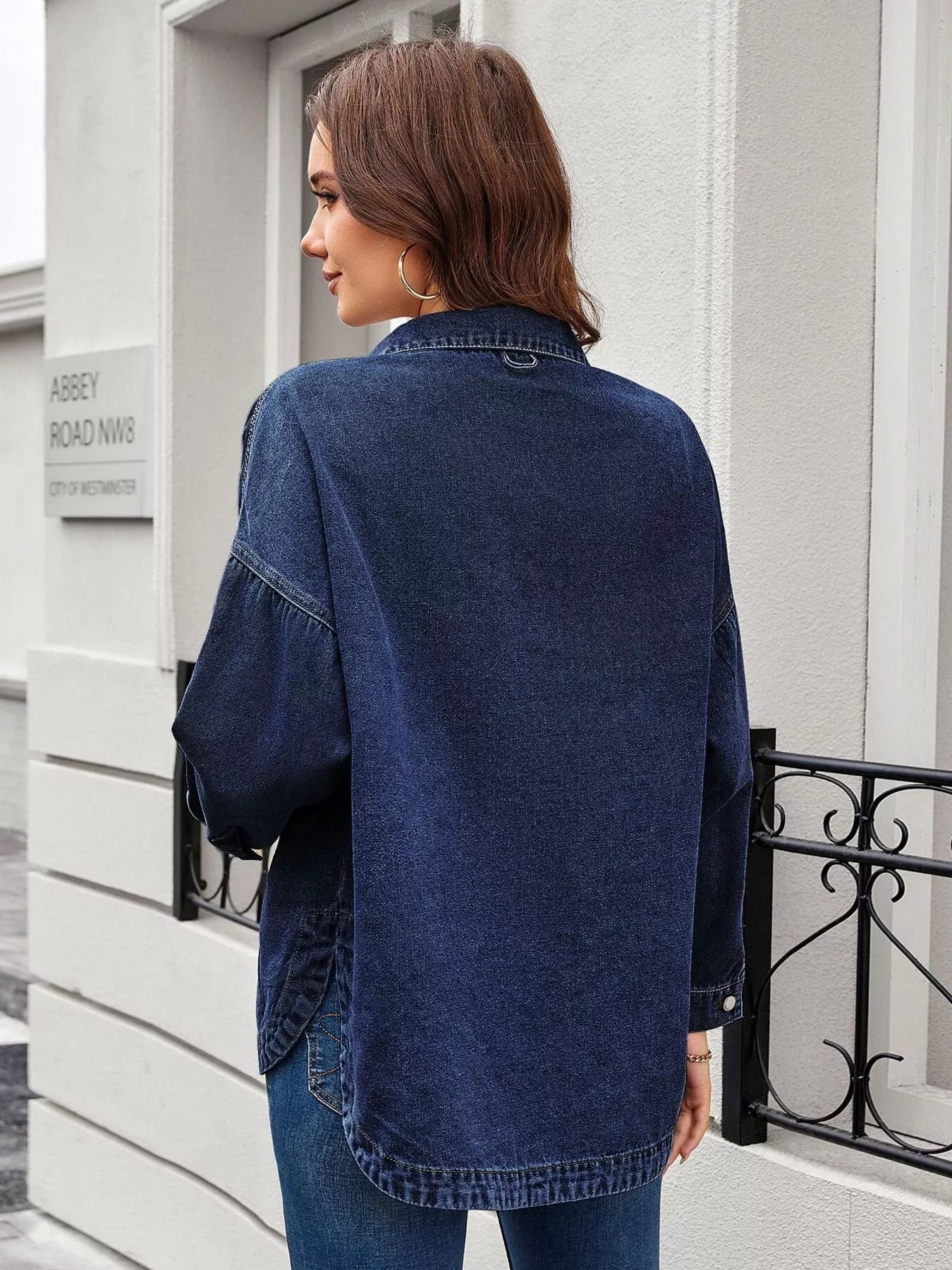 Vintage Wash Button-Down Denim Jacket - Lara Moda