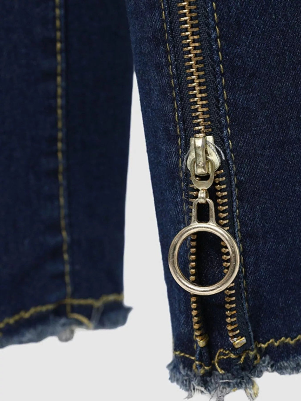 Zipper Front Skinny Jeans - Lara-moda store